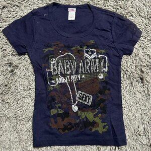 Y2K Army Baby Tee Size M